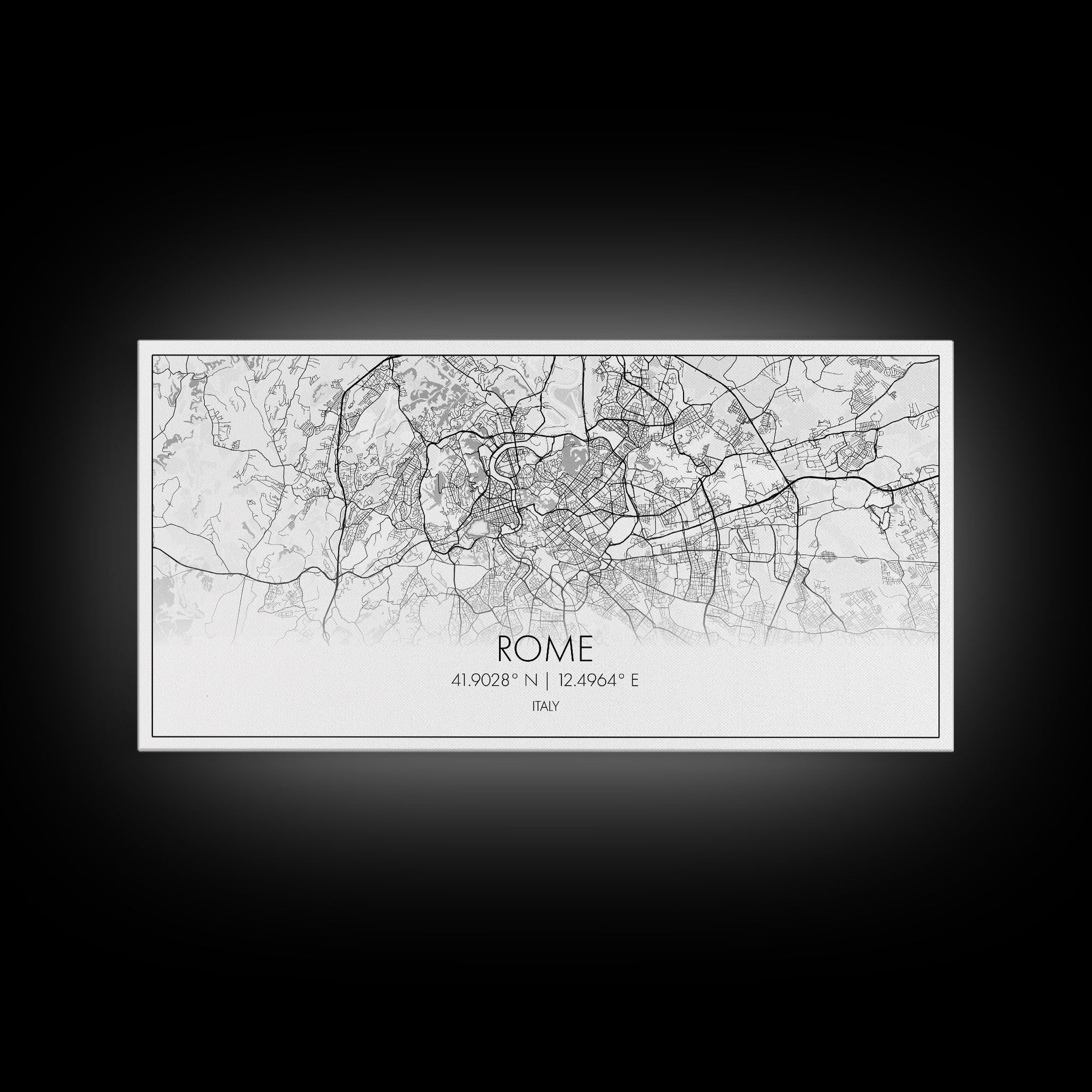 Rome City Map, Italy Art, Map Print, Minimalist Wall Art, Wall Art, Canvas Art, European Wall Art, New Home Gift, Landscape Wall Art, Prints