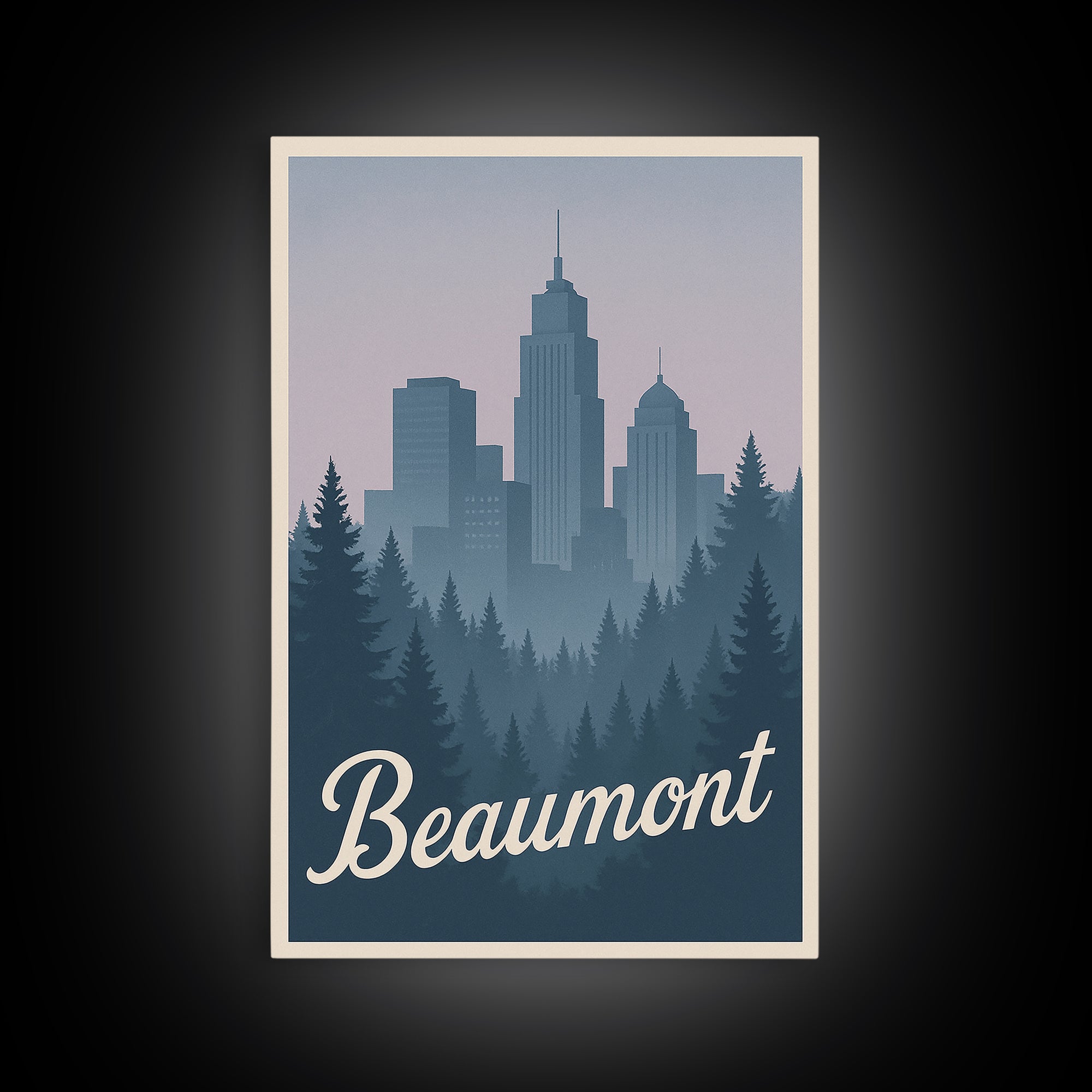 Beaumont Travel Poster, Framed Canvas Print, Classic Travel Poster Art, Beaumont Travel Art, Travel Art Print, Travel Wall Decor