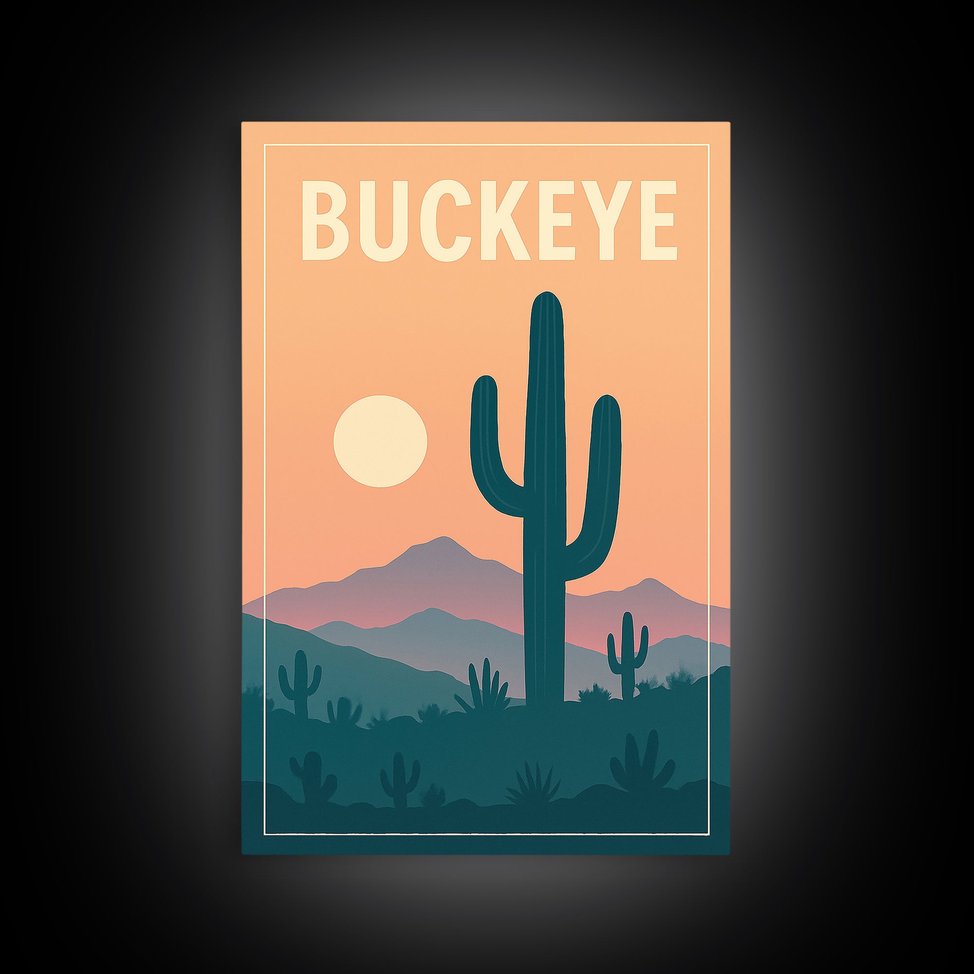 Buckeye Travel Poster, Canvas Print, Classic Travel Poster Art, Buckeye City Art, Gift For Travelers, Vintage City Poster, Poster Print