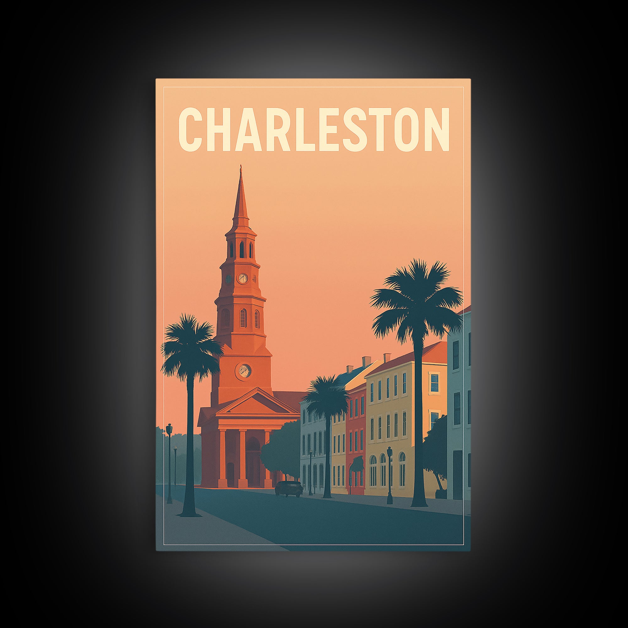 Charleston Travel Poster, Canvas Print, Classic Travel Poster Art, Charleston Art Print, City Art Print, Gift For Travelers, Art Print