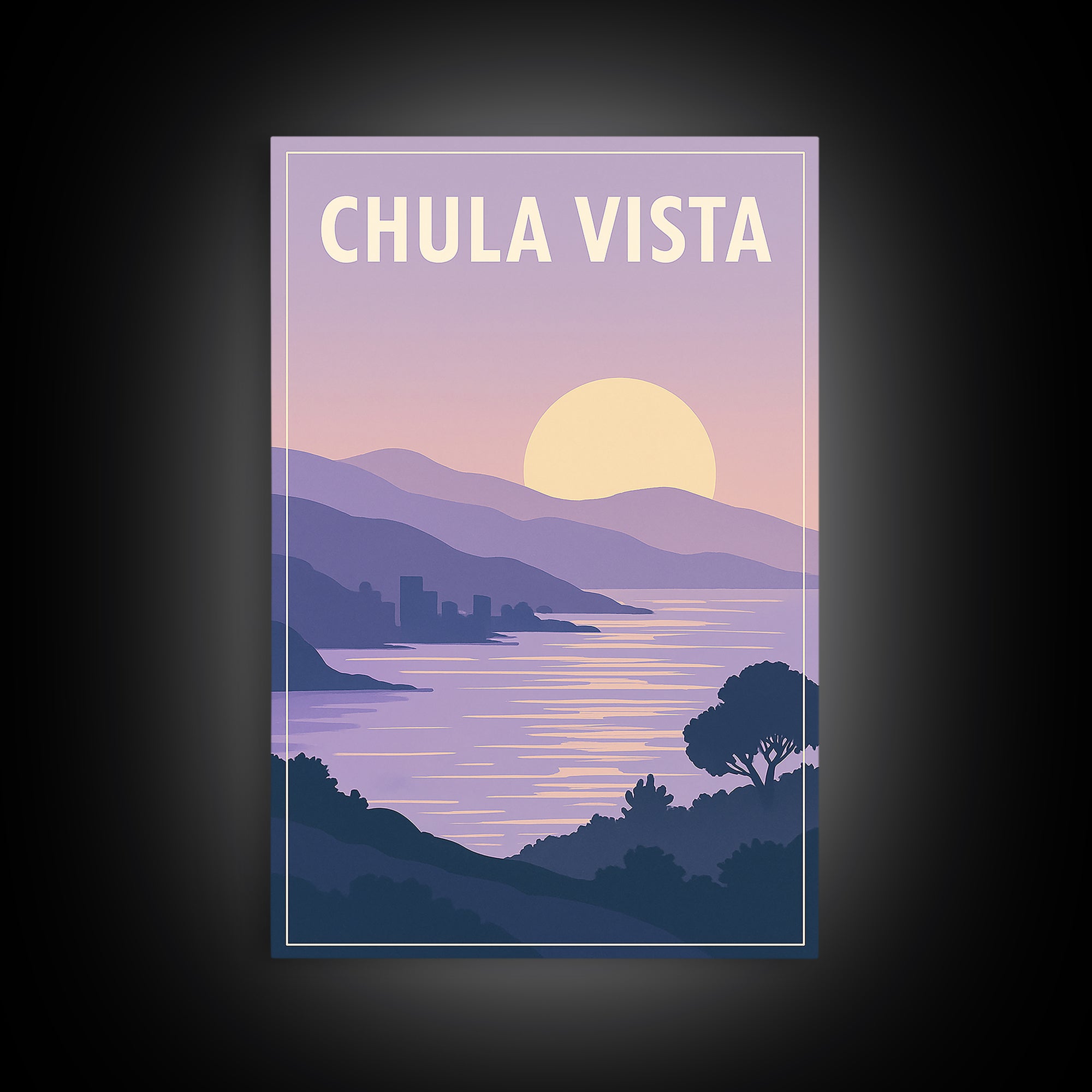 Chula Vista California Travel Poster, Canvas Print, Mid Century City Wall Art, Chula Vista Travel Art, Poster Art, Vintage Travel Print