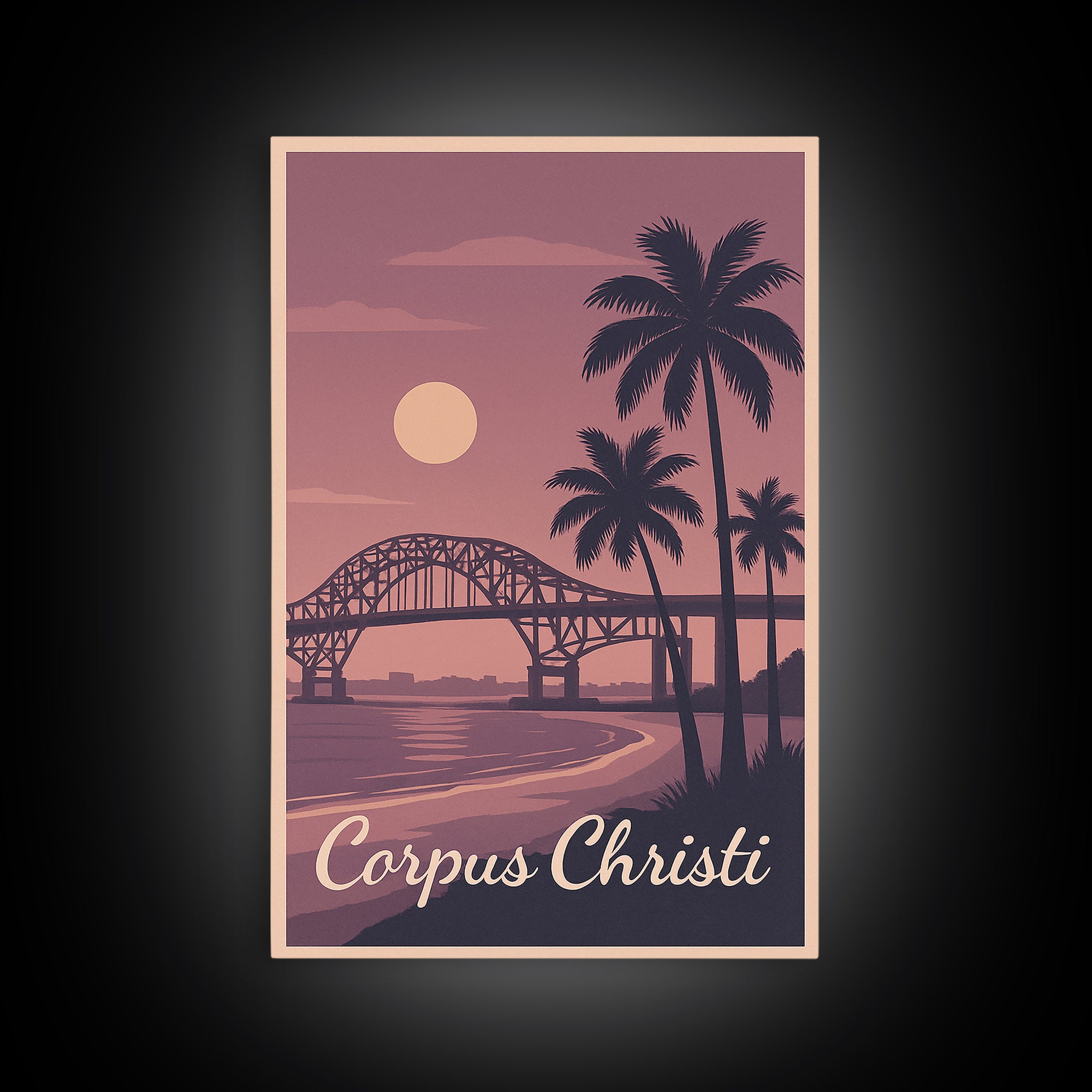 Corpus Christi Travel Poster, Canvas Print, Mid Century City Wall Art, Corpus Christi Art Print, Wanderlust Decor, Gift For Travelers