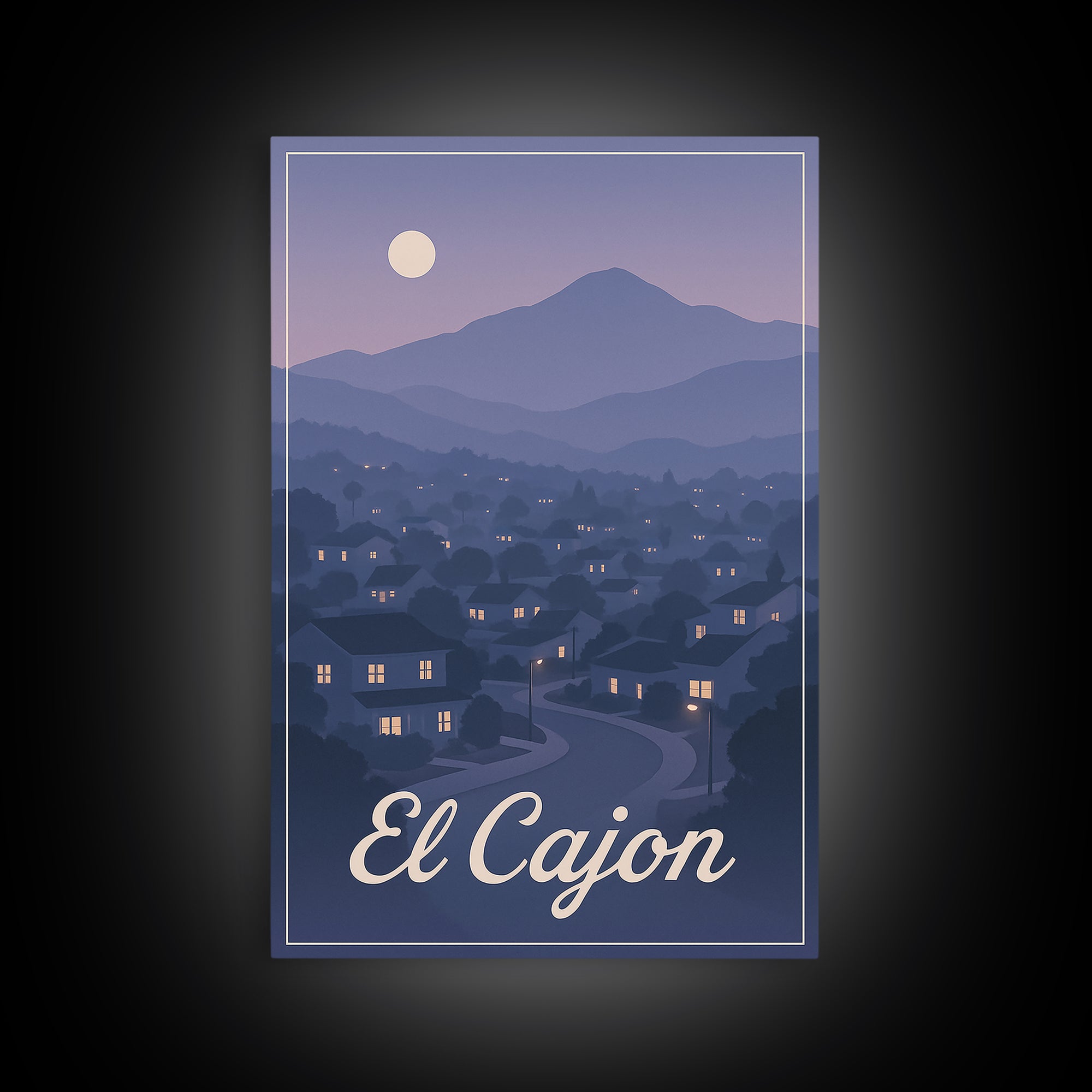 El Cajon Travel Poster, Canvas Print, Classic Travel Poster Art, El Cajon Wall Art, Gift For Travelers, Travel Wall Decor, Travel Art Print