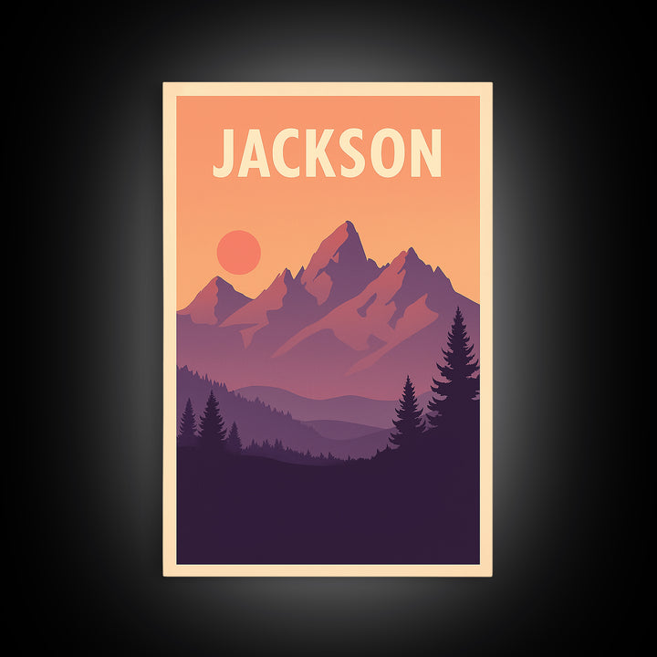 Jackson Mississippi Travel Poster, Canvas Print, Classic Poster Art, Jackson City Art, Travel Print, Travel Poster Set, City Art Print