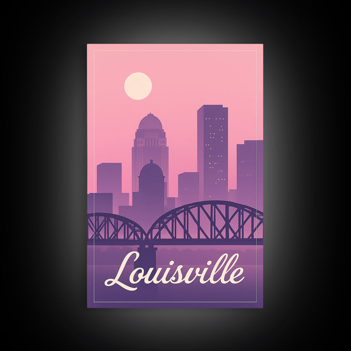 Lewisville Travel Poster, Framed Canvas Print, Classic Travel Poster Art, Lewisville Art Print, Vintage City Poster, Vintage City Art