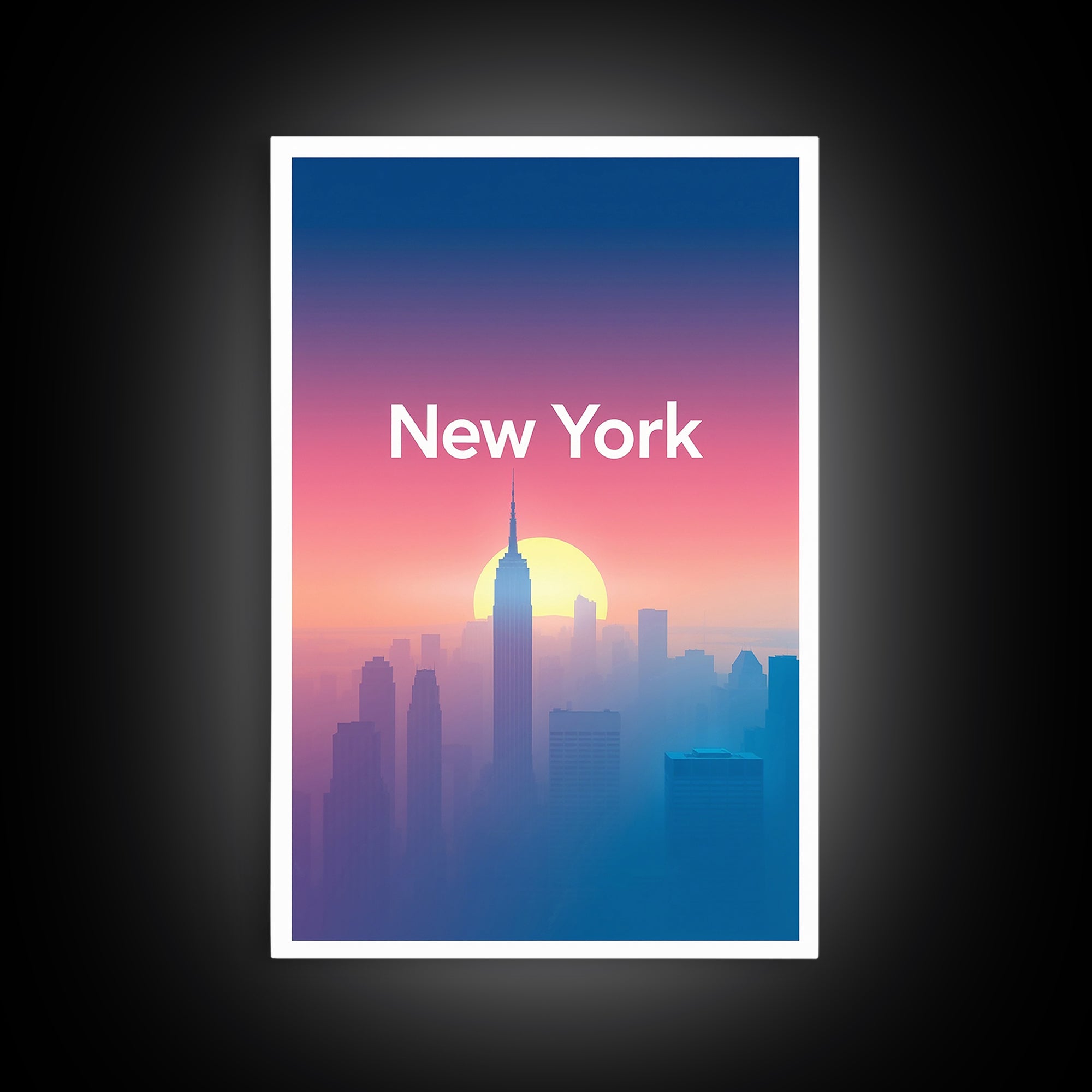 New York Travel Poster, Canvas Print, Mid Century City Wall Art, New York Wall Art, Travel Poster Set, Retro Travel Print, Wanderlust Decor