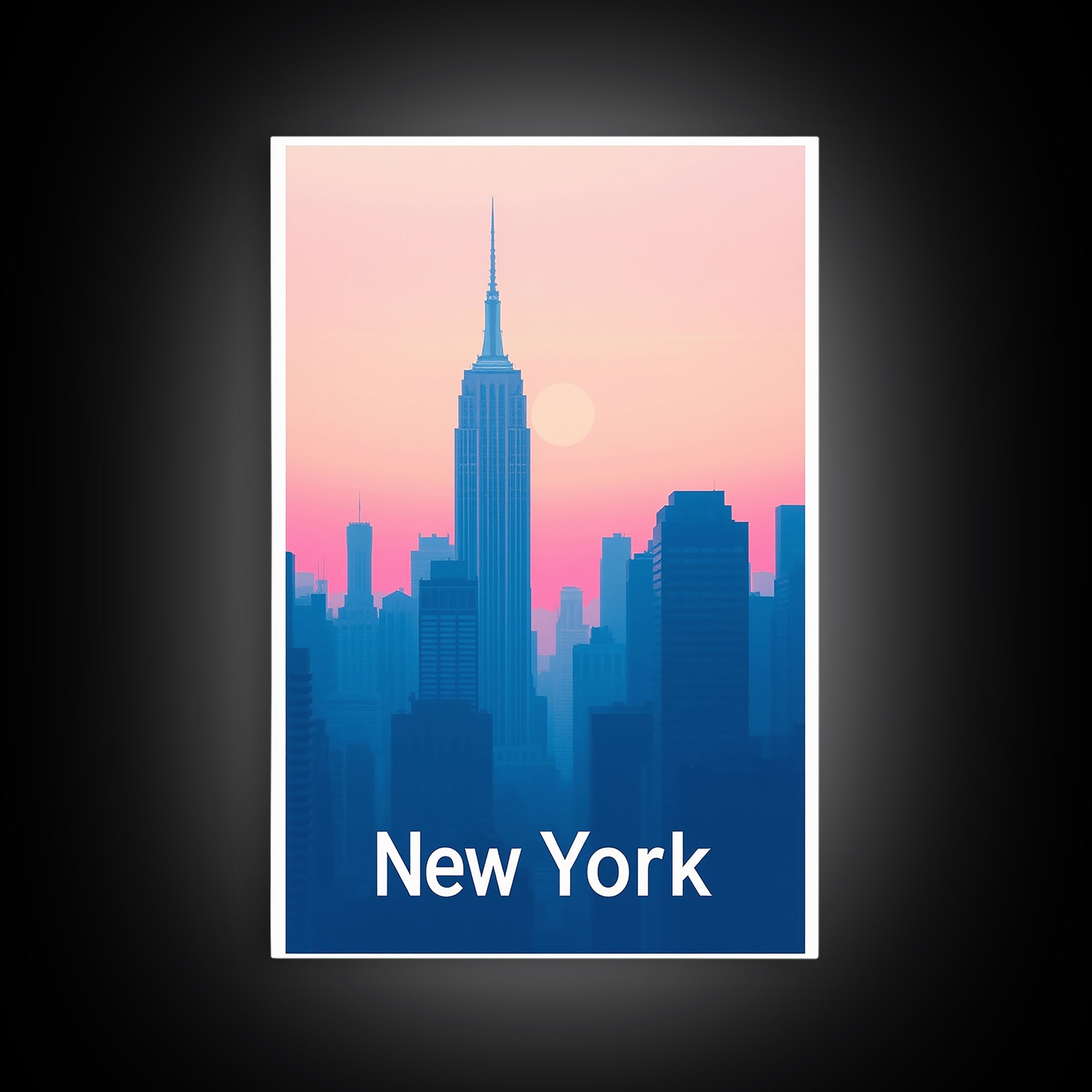 New York Travel Poster, Canvas Print, Classic Travel Poster Art, New York Travel Art, Modern Wall Decor, Fine Art Print, Retro Travel Print