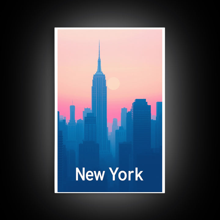New York Travel Poster, Canvas Print, Classic Travel Poster Art, New York Travel Art, Modern Wall Decor, Fine Art Print, Retro Travel Print