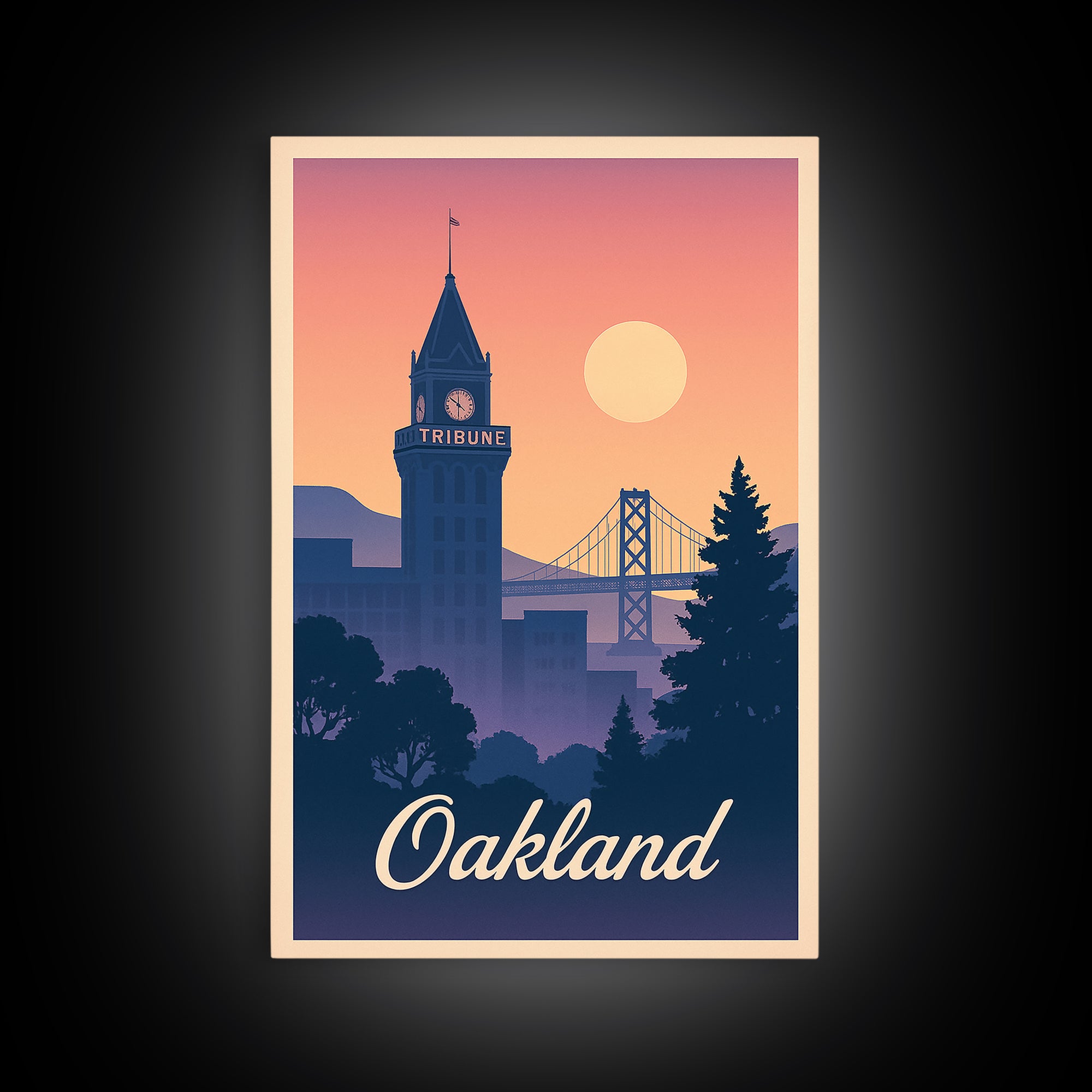 Oakland Travel Poster, Canvas Print, Classic Travel Poster Art, Oakland Poster Print, Travel Poster Set, Retro Travel Print, Retro Poster