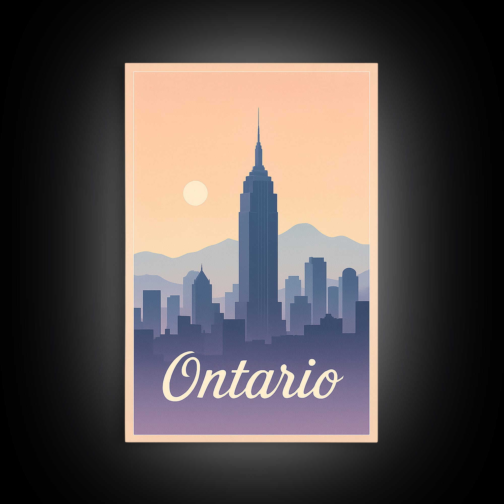Ontario Travel Poster, Framed Canvas Print, Classic Travel Poster Art, Ontario Wall Art, Vintage City Poster, Gift For Travelers