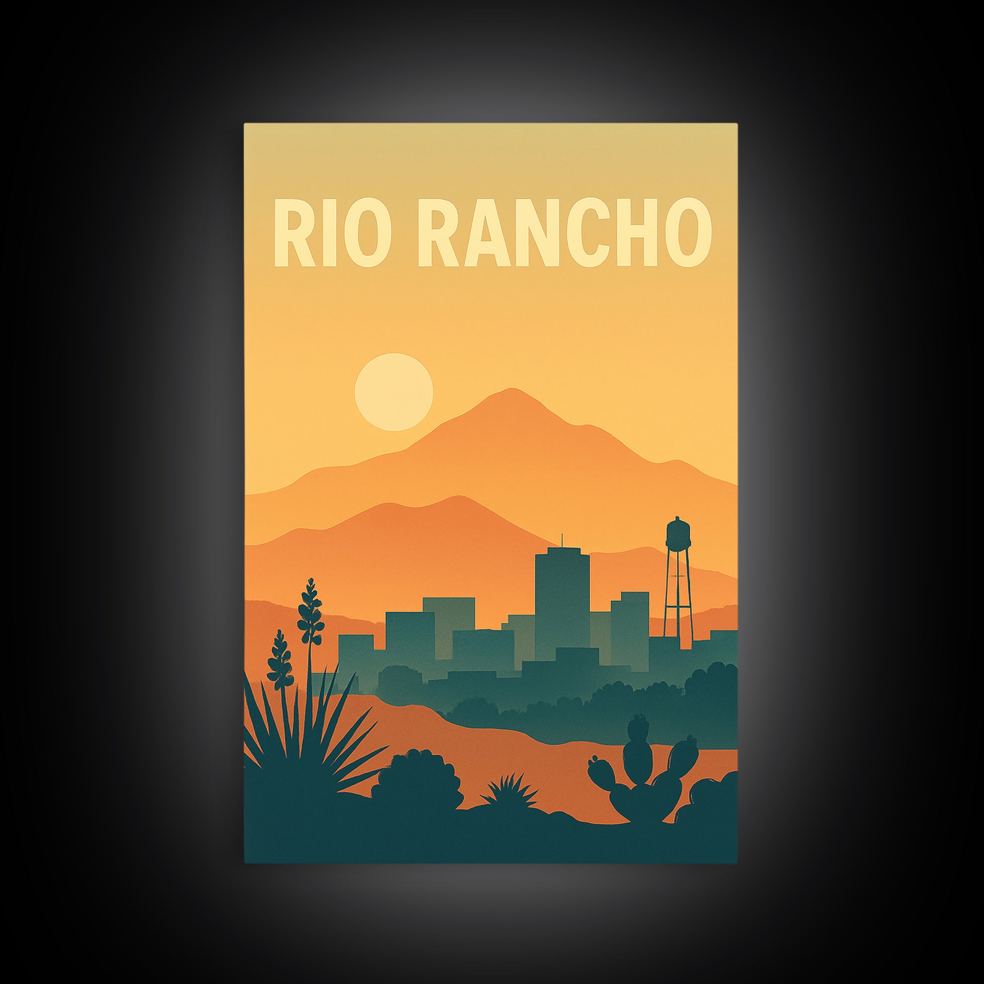 Rio Rancho Travel Poster, Canvas Print, Classic Travel Poster Art, Rio Rancho Poster Print, Vintage City Poster, Vintage City Art