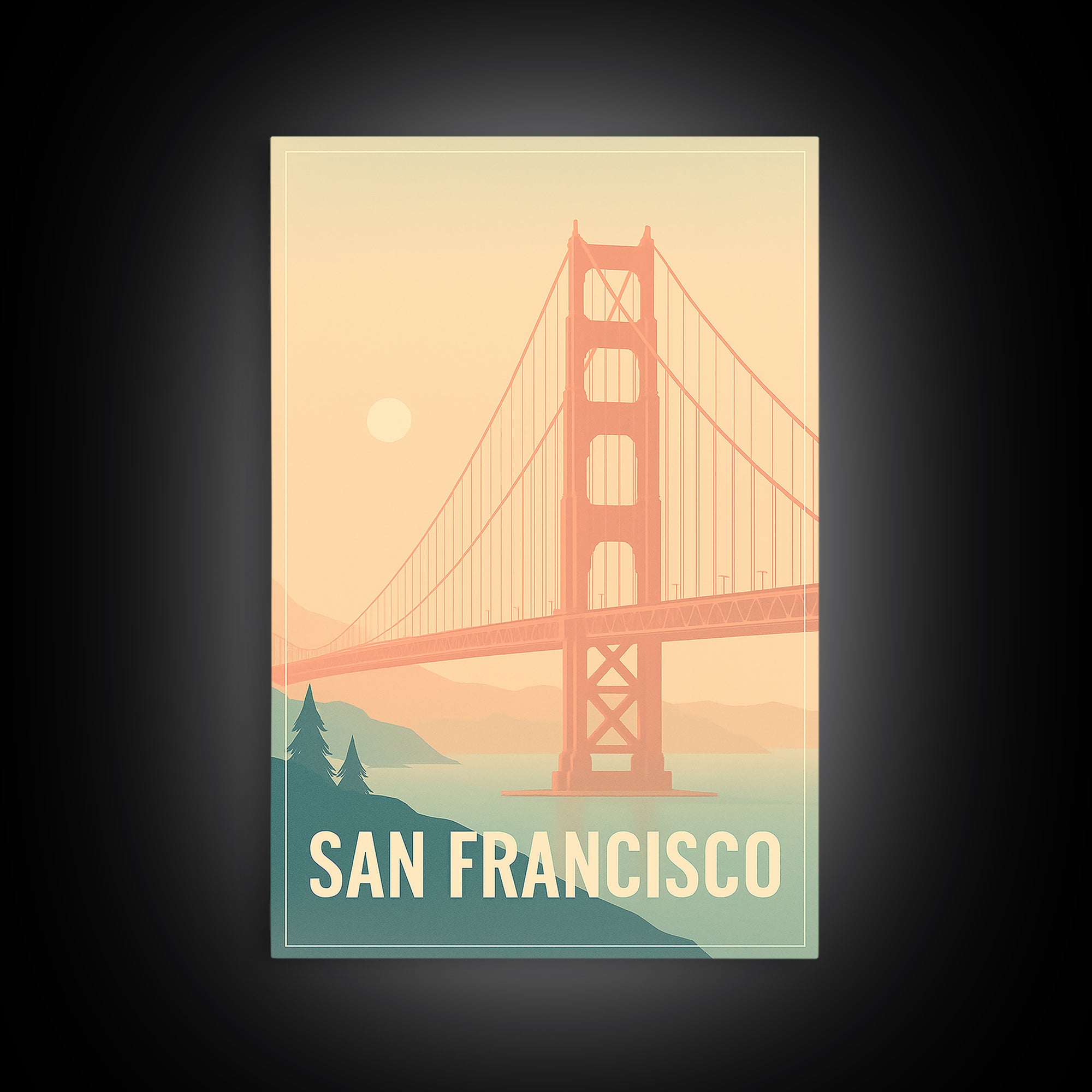 San Francisco Travel Poster, Canvas Print, Vintage Travel Poster Art, San Francisco Travel Art, City Art Print, Travel Wall Art