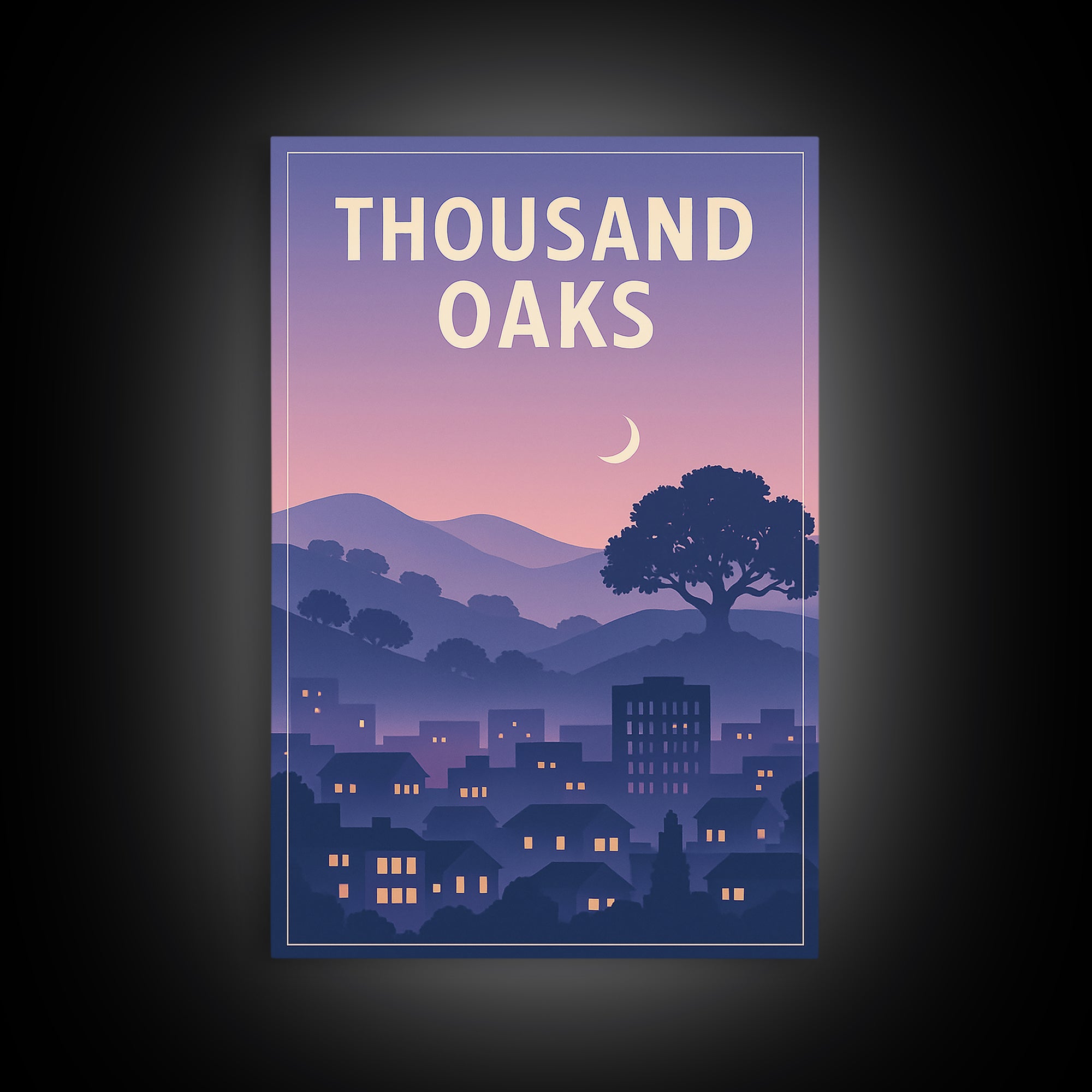 Thousand Oaks California Travel Poster, Canvas Print, Classic Poster Art, Thousand Oaks Wall Art, Gift For Travelers, Travel Poster Set