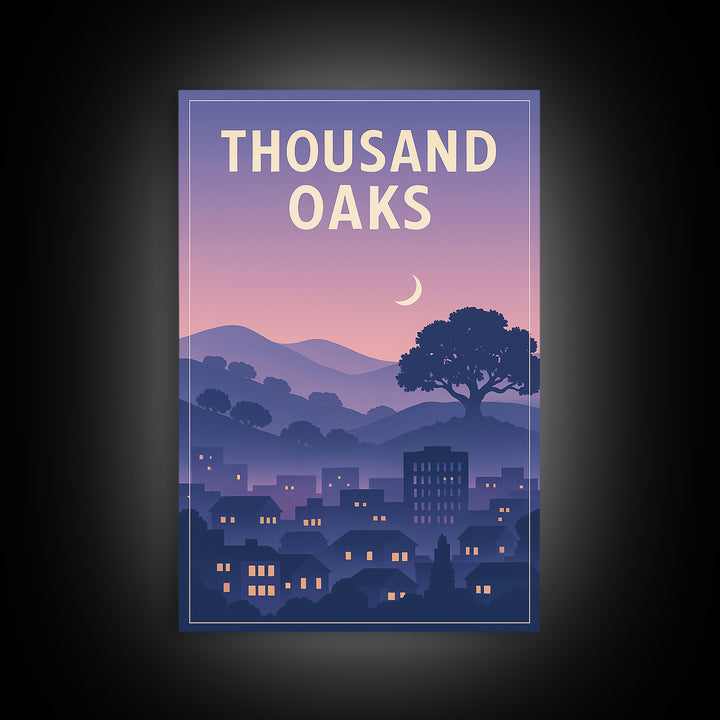 Thousand Oaks California Travel Poster, Canvas Print, Classic Poster Art, Thousand Oaks Wall Art, Gift For Travelers, Travel Poster Set
