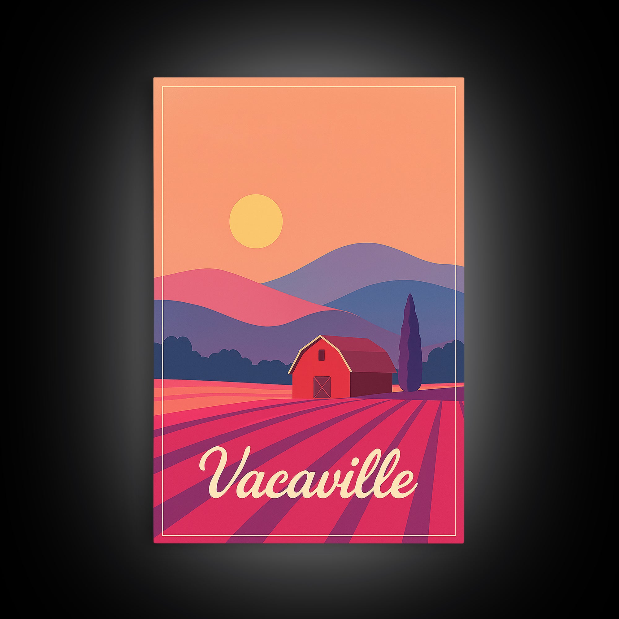 Vacaville California Travel Poster, Canvas Print, Mid Century City Wall Art, Vacaville Art Print, Travel Poster Set, Travel Poster Art