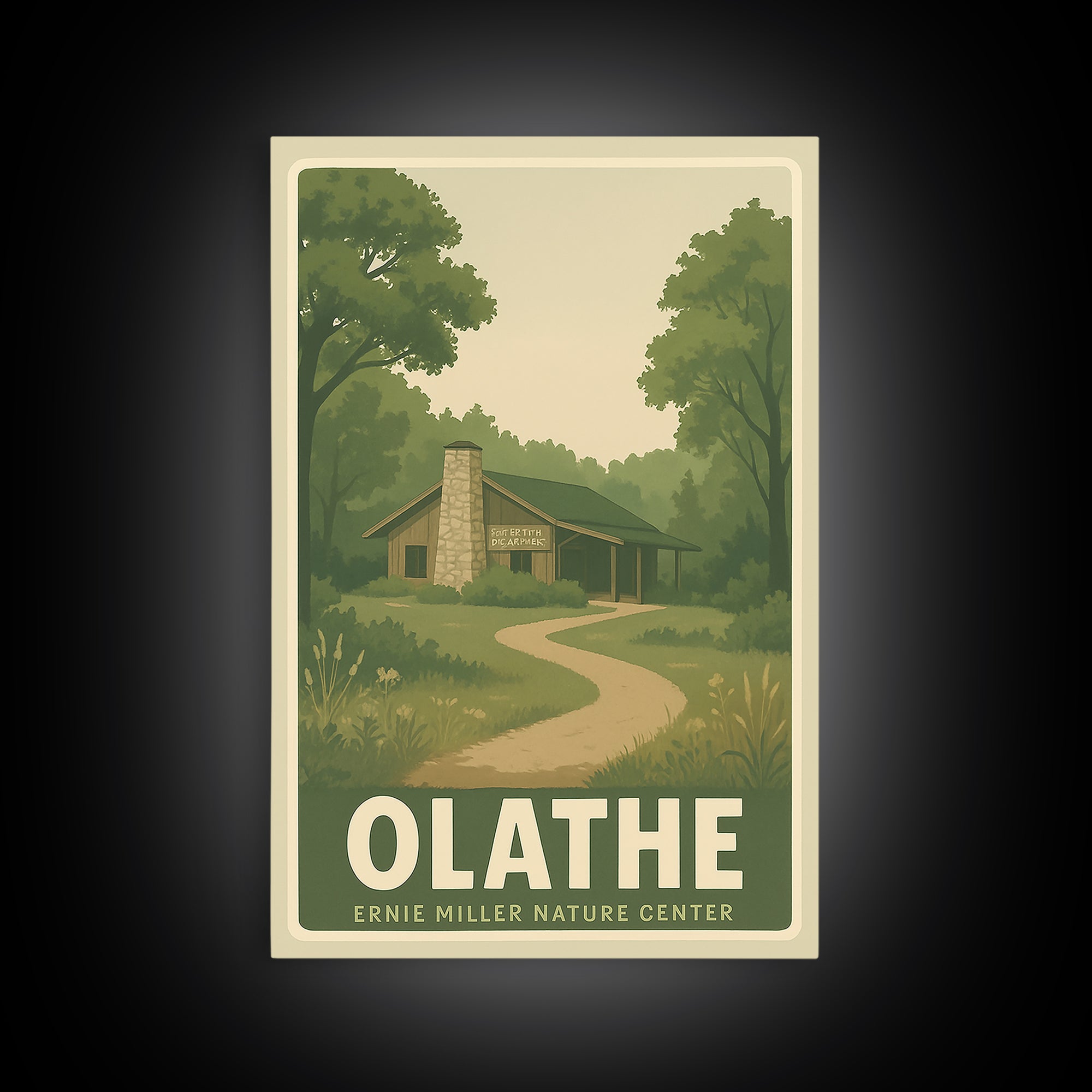 Olathe Kansas Travel Poster, Canvas Print, Old School Travel Poster, Olathe Art Print, City Illustration, Wall Art, Vintage Travel Art