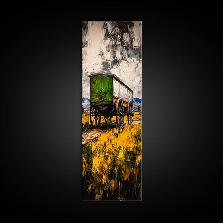 Antique Wagon Black White Canvas Print Rustic Art Farmhouse Wall Art Vintage Western Art Wabi Sabi Wall Art