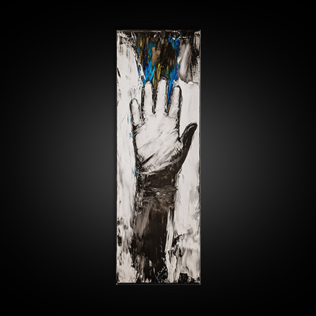 Abstract Hand Painting Framed Canvas Print moody art dark romance painting geometric wall art contemporary home decor unique gift