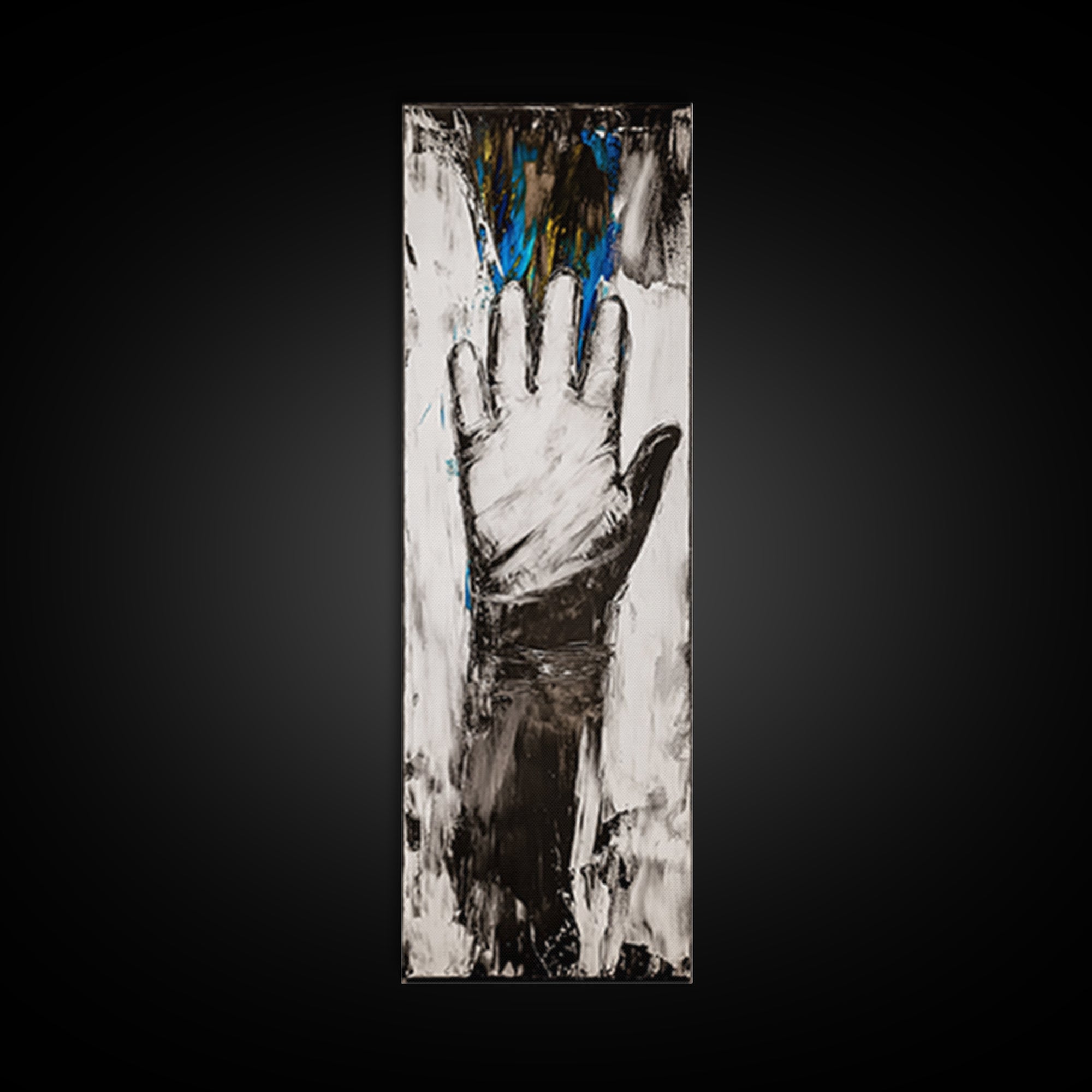 Abstract Hand Painting Framed Canvas Print moody art dark romance painting geometric wall art contemporary home decor unique gift