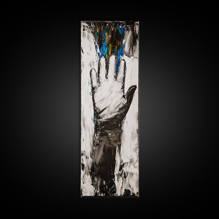 Abstract Hand Painting Framed Canvas Print moody art dark romance painting geometric wall art contemporary home decor unique gift