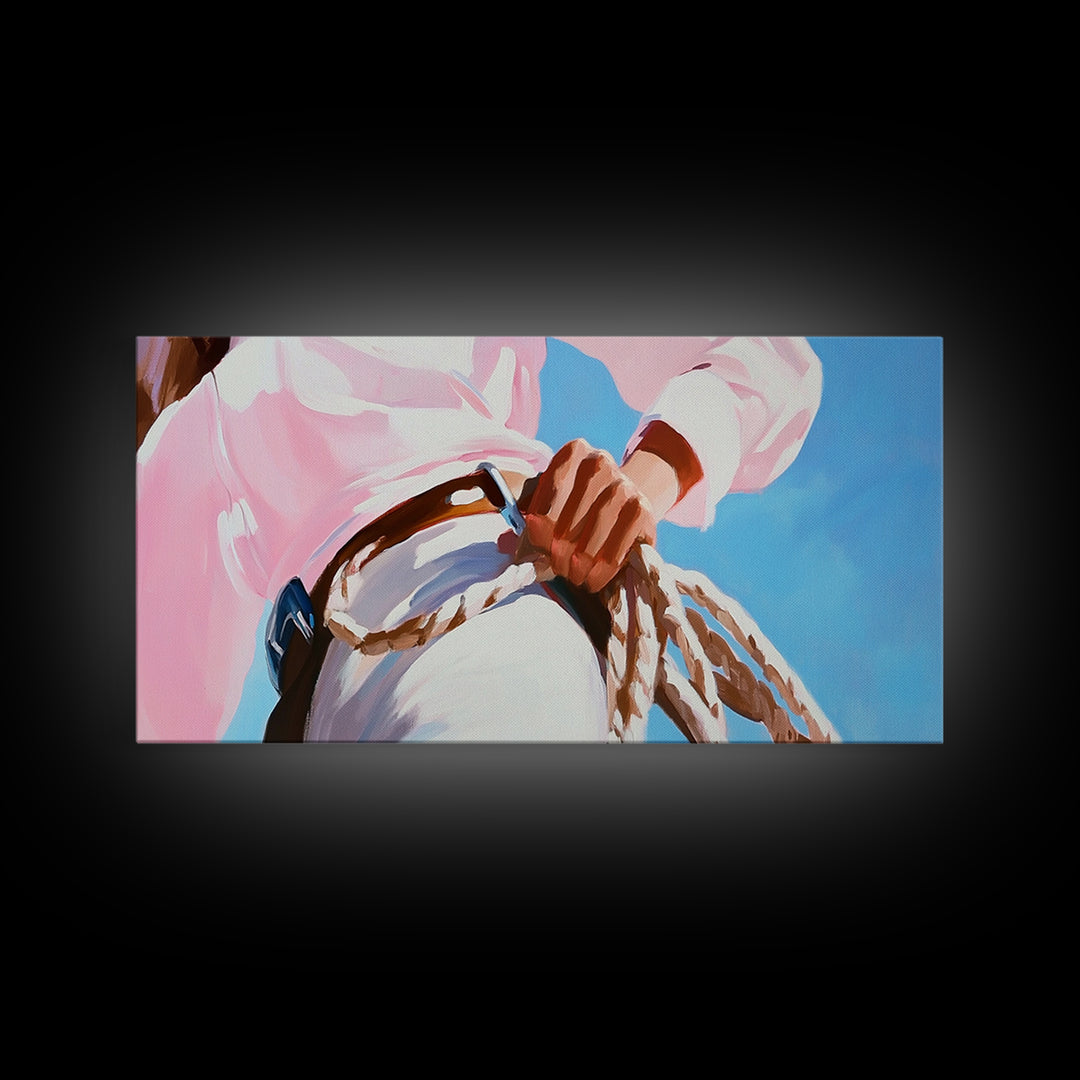 Cowgirl, western lifestyle, rustic wall art, framed canvas print, above couch art, black cowgirl painting, original painting, boho art