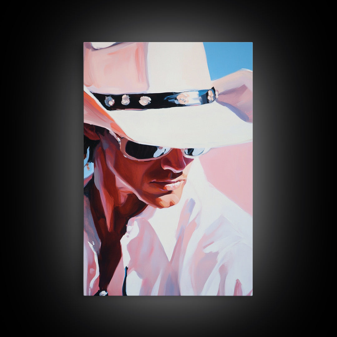 Cowboy, Western Art, Rustic Decor, Coastal Cowgirl Wall Art, Canvas Print, Gift Idea For Him, Farmhouse Art, Above Sofa Art