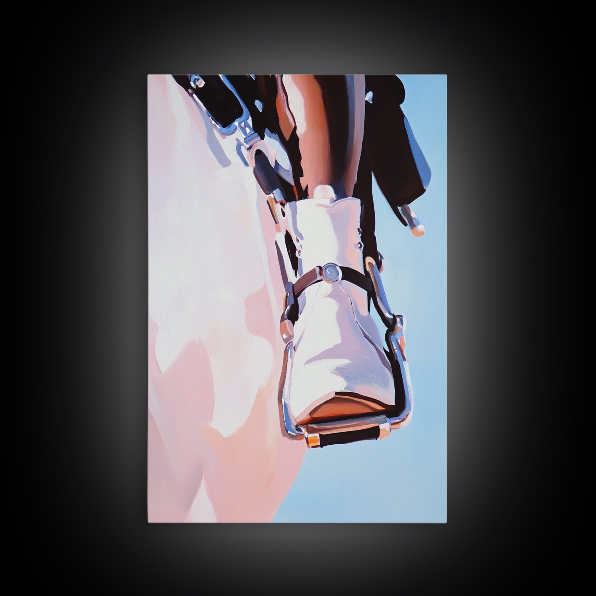 Pink Cowboy Boots, Coastal Cowgirl Art, Western Aesthetic, Framed Canvas Print, Rustic Decor, Light Pink Wall Art, Bedroom Art, Farmhouse Art, Gift Idea