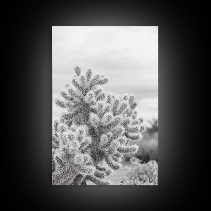 Cactus photography, desert wall art, framed canvas print, Joshua tree art, rustic decor, botanical prints, boho wall art, minimalist art