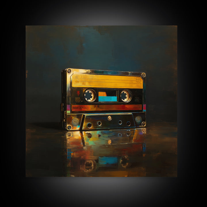 Retro Cassette Tape Canvas Print, Recording Studio Art, Rock Music Art, Studio Decor, Fine Art, Analog, Art Print, Room Decor, RSA-1x1-59