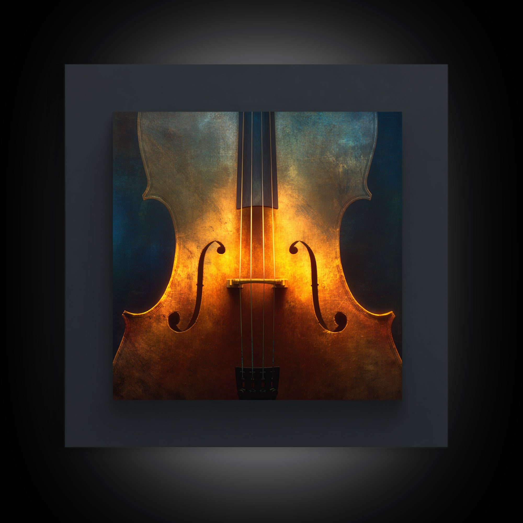 Cello Curve Closeup Canvas Print, Recording Studio Art, Music Room Decor, Studio Decor, Fine Art, Analog, Textured Painting, RSA-1x1-92