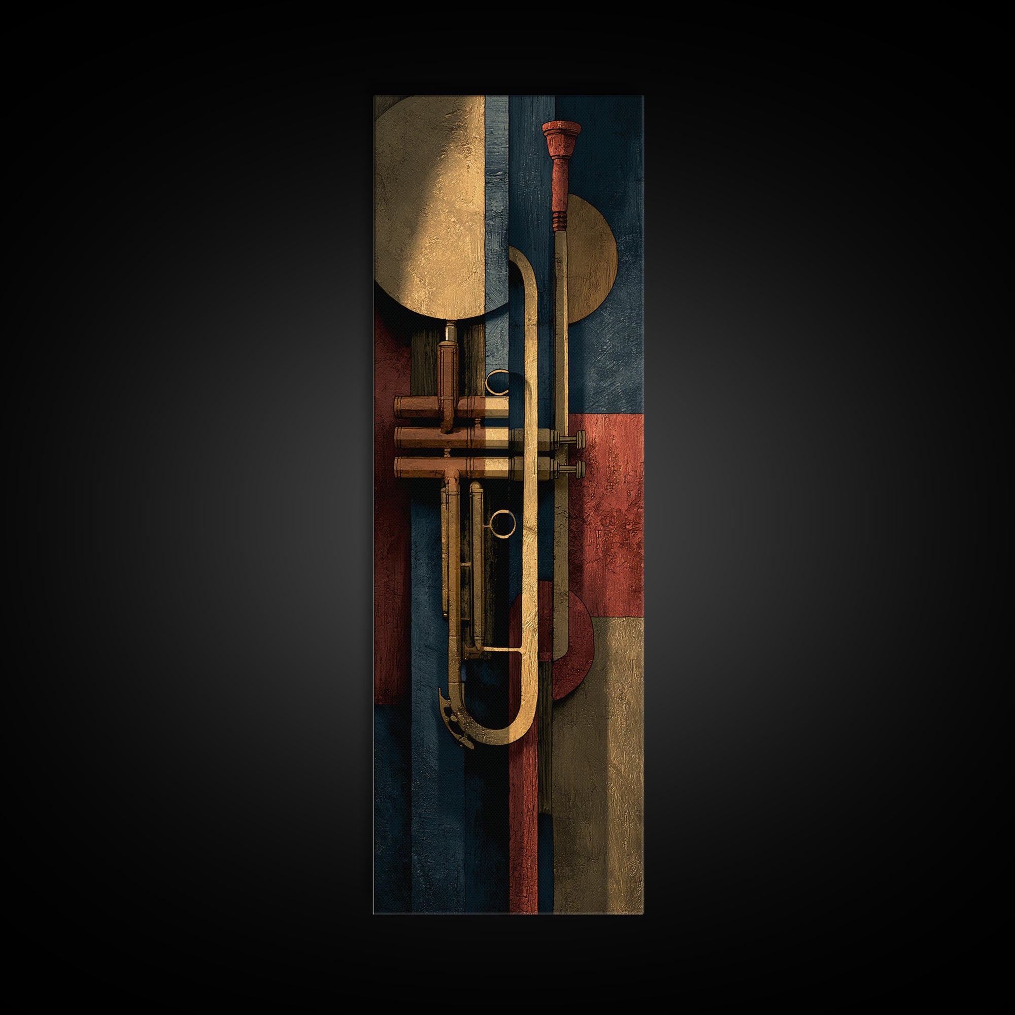 Album Cover Abstract Without Readable Text Canvas Print, Recording Studio Art, Unique Home Decor, Studio Decor, Abstract Art, RSA-1x3-10