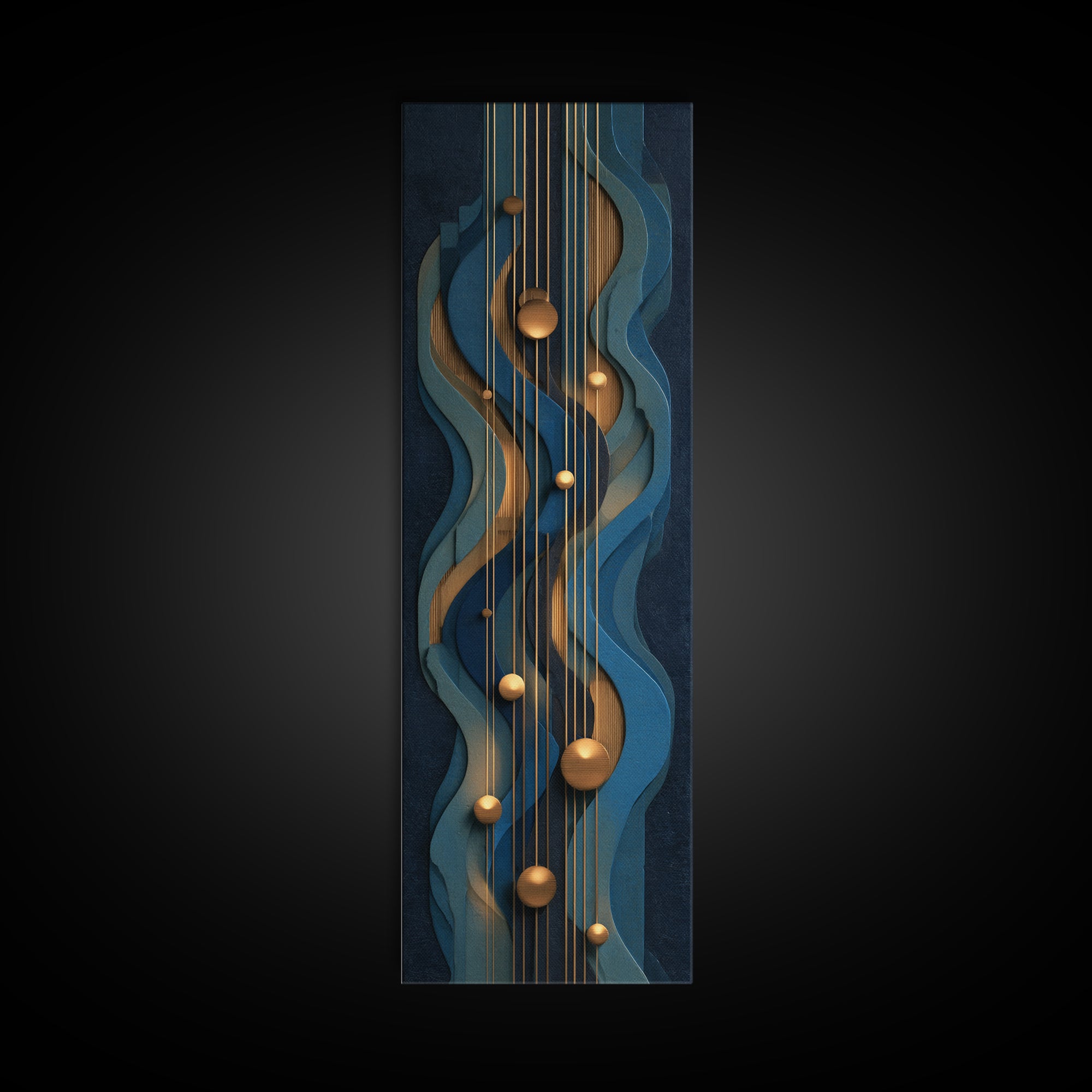Sound Booth Foam Pattern Transformed into Design Canvas Print, Recording Studio Art, Music Room Decor, Studio Decor, Analog, RSA-1x3-12