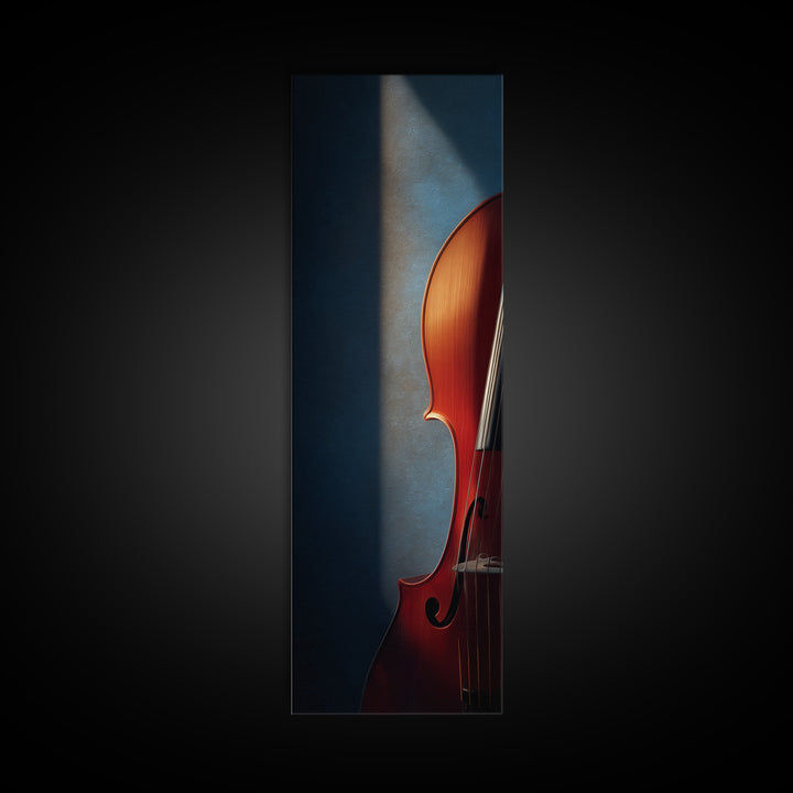 Cello Curve Closeup Canvas Print, Recording Studio Art, Neutral Decor, Studio Decor, Fine Art, Analog, Wall Art, Wall Decor, RSA-1x3-32