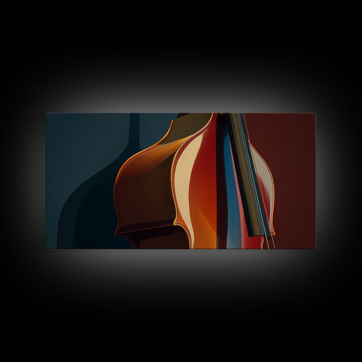 Cello Curve Closeup Framed Canvas Print, Recording Studio Art, Digital Download Art, Studio Decor, Analog, Downloadable Print, RSA-2x1-88