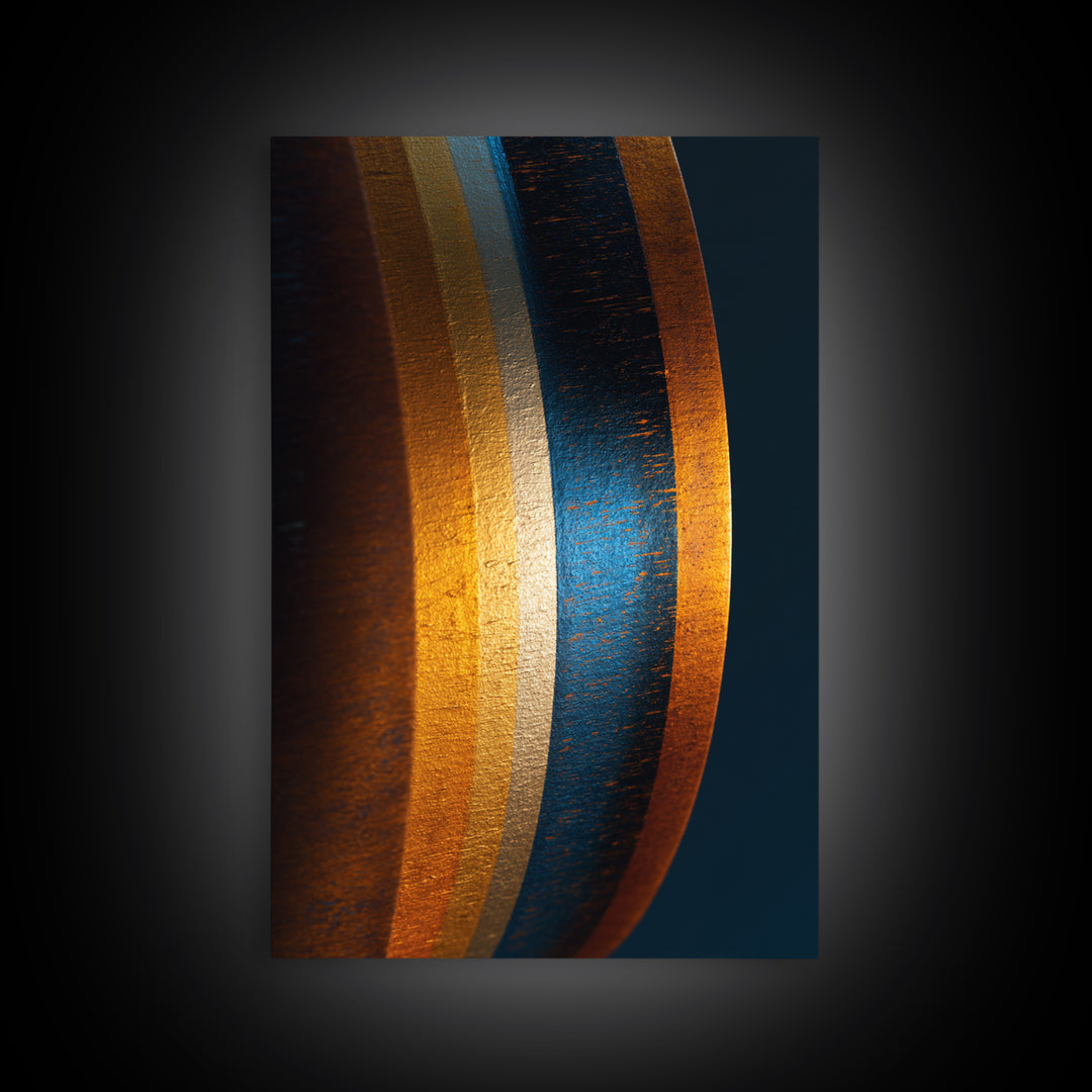 Vinyl Groove Closeup as Circular Abstract Framed Canvas Print, Recording Studio Art, Statement Artwork, Studio Decor, Analog, RSA-2x3-46