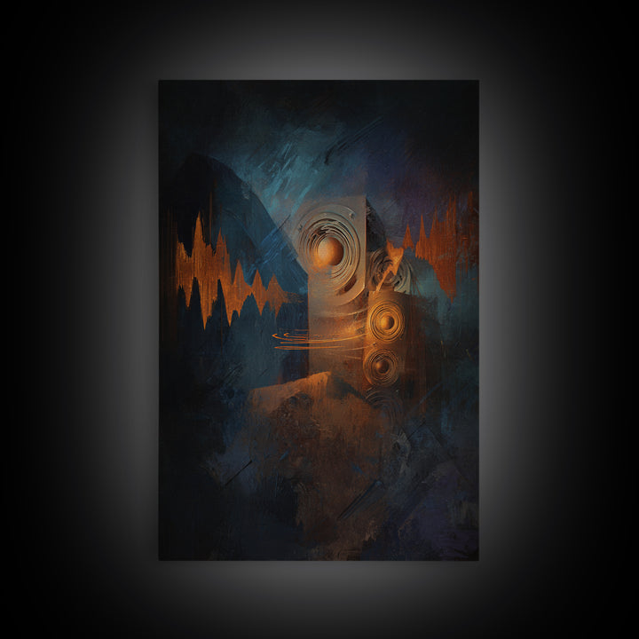 Album Cover Abstract Without Readable Text Canvas Print, Recording Studio Art, Minimalist Decor, Studio Decor, Analog, RSA-2x3-78
