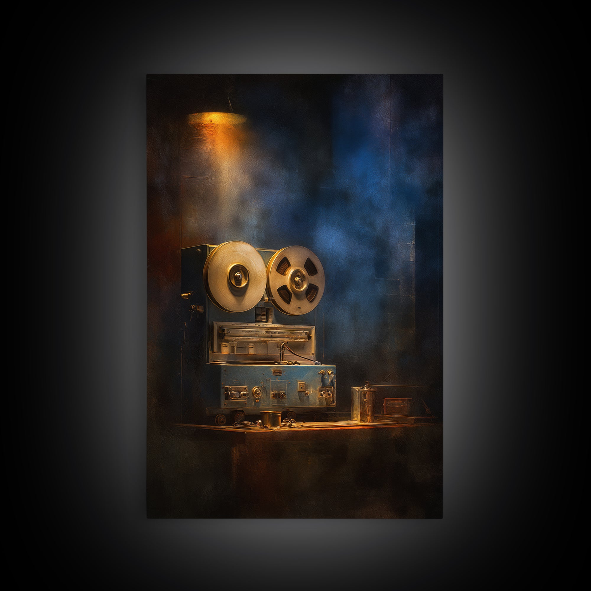 Reel to Reel Tape Machine Canvas Print, Recording Studio Art, Contemporary Art, Studio Decor, Analog, Digital Download Art, RSA-2x3-82