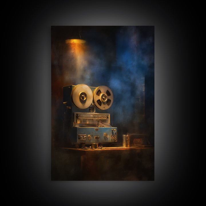 Reel to Reel Tape Machine Canvas Print, Recording Studio Art, Contemporary Art, Studio Decor, Analog, Digital Download Art, RSA-2x3-82