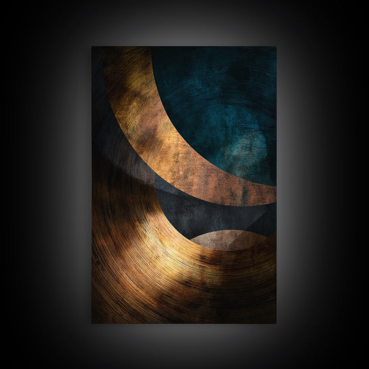 Vinyl Groove Closeup as Circular Abstract Canvas Print, Recording Studio Art, Printable Wall Art, Studio Decor, Analog, RSA-2x3-94