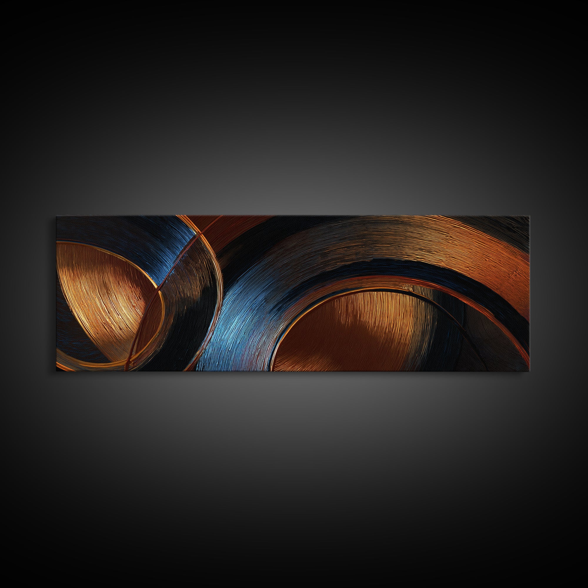 Vinyl Groove Closeup as Circular Abstract Canvas Print, Recording Studio Art, Room Decor, Studio Decor, Abstract Art, Analog, RSA-3x1-30