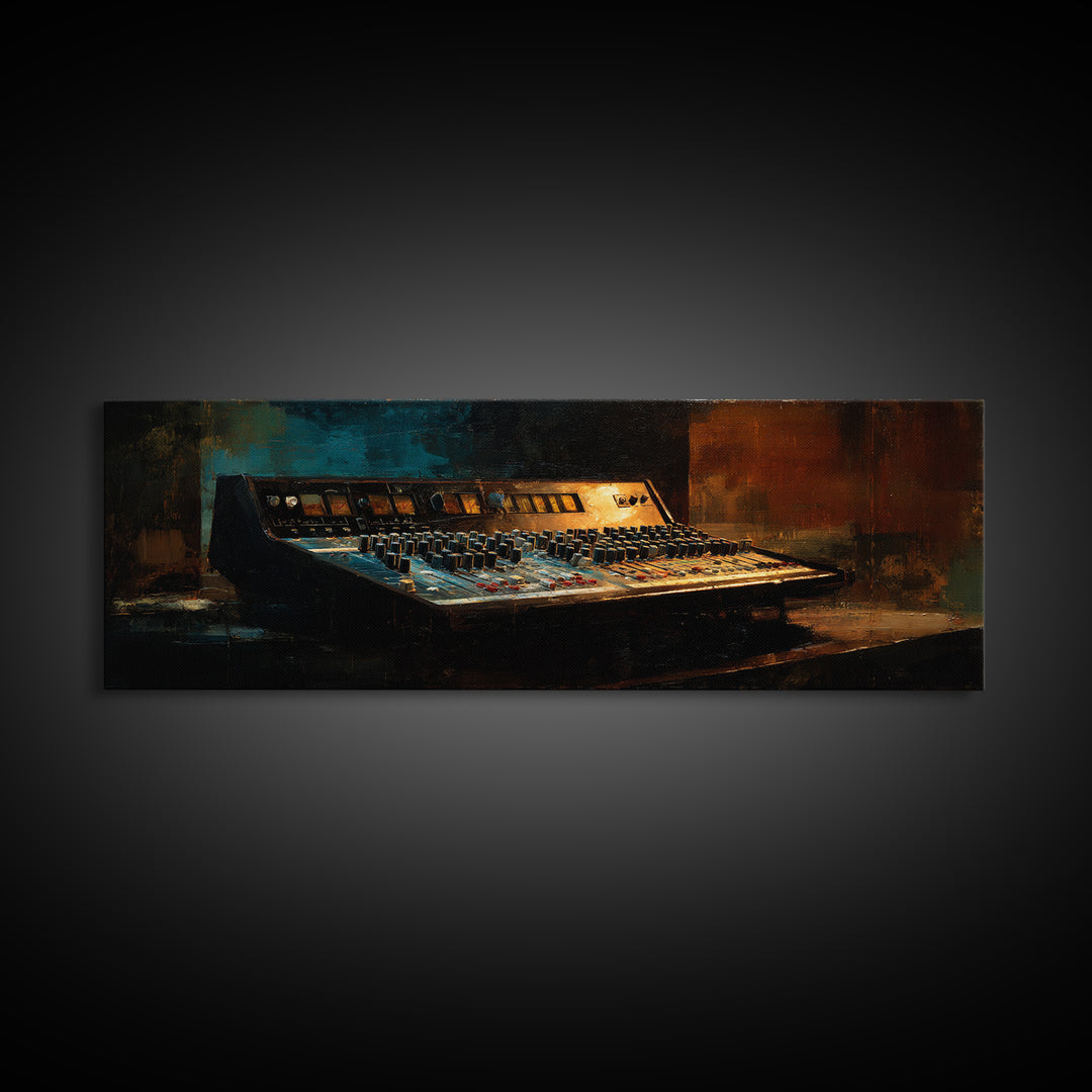 Mixing Console Faders Canvas Print, Recording Studio Art, Music Wall Art, Studio Decor, Fine Art, Analog, Musician Posters, RSA-3x1-46