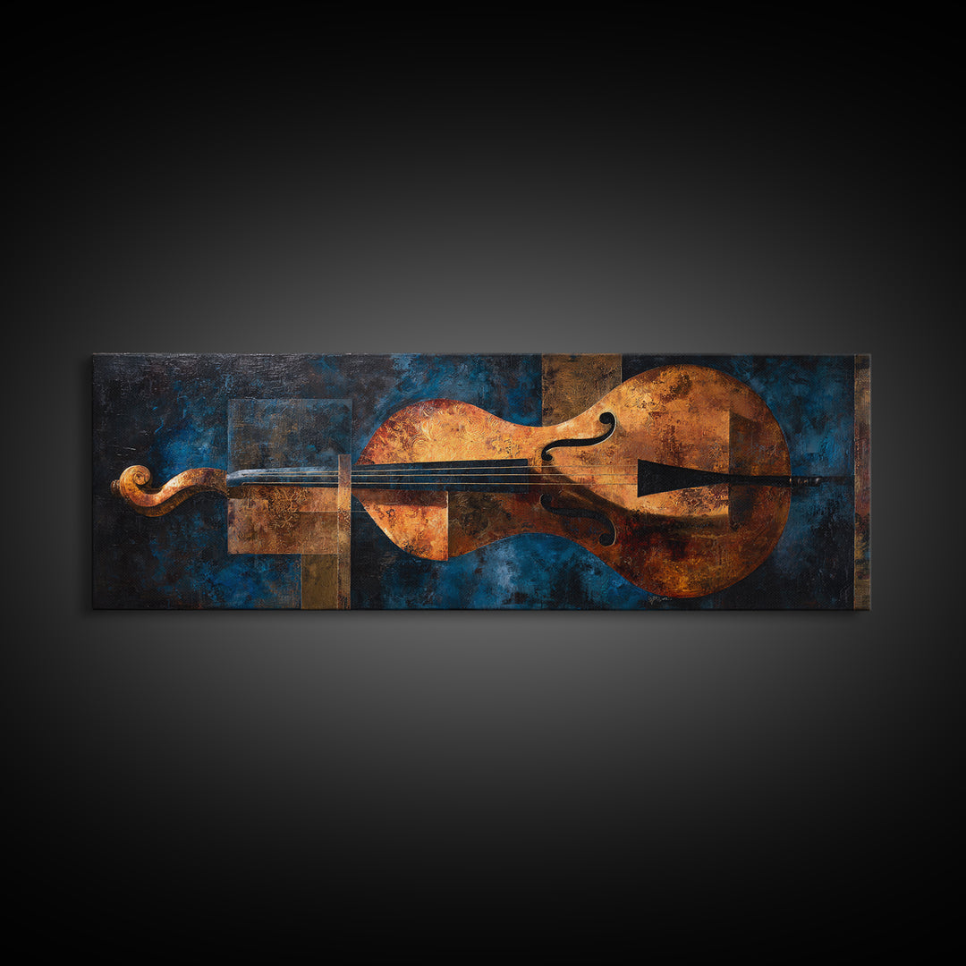 Cello Curve Closeup Framed Canvas Print, Recording Studio Art, Wall Decor, Studio Decor, Fine Art, Analog, Music Art, RSA-3x1-84