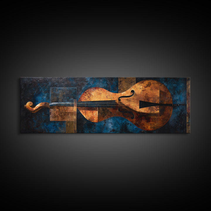 Cello Curve Closeup Framed Canvas Print, Recording Studio Art, Wall Decor, Studio Decor, Fine Art, Analog, Music Art, RSA-3x1-84