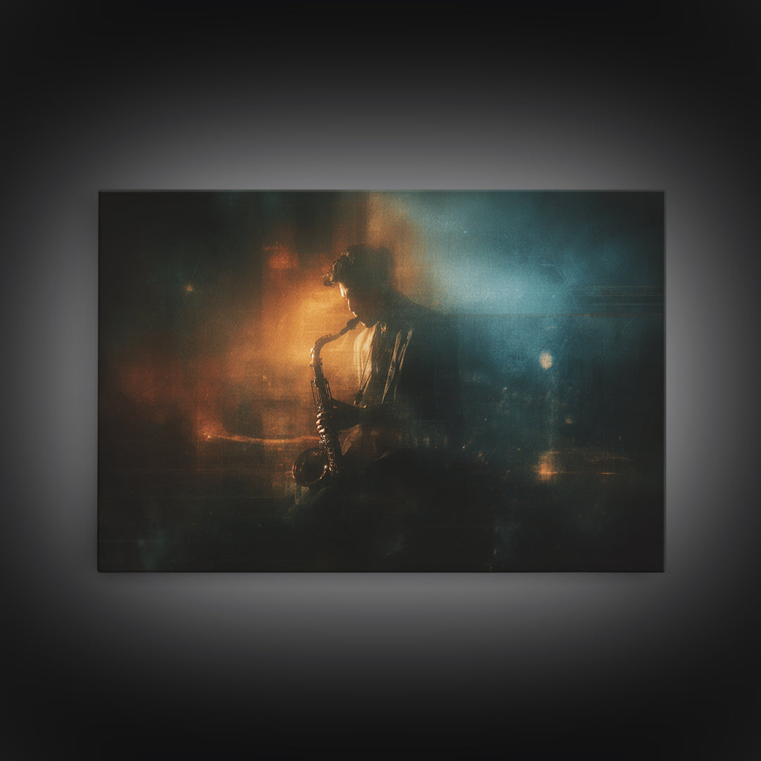 Album Cover Abstract Without Readable Text Canvas Print, Recording Studio Art, Minimalist Decor, Studio Decor, Analog, RSA-3x2-2