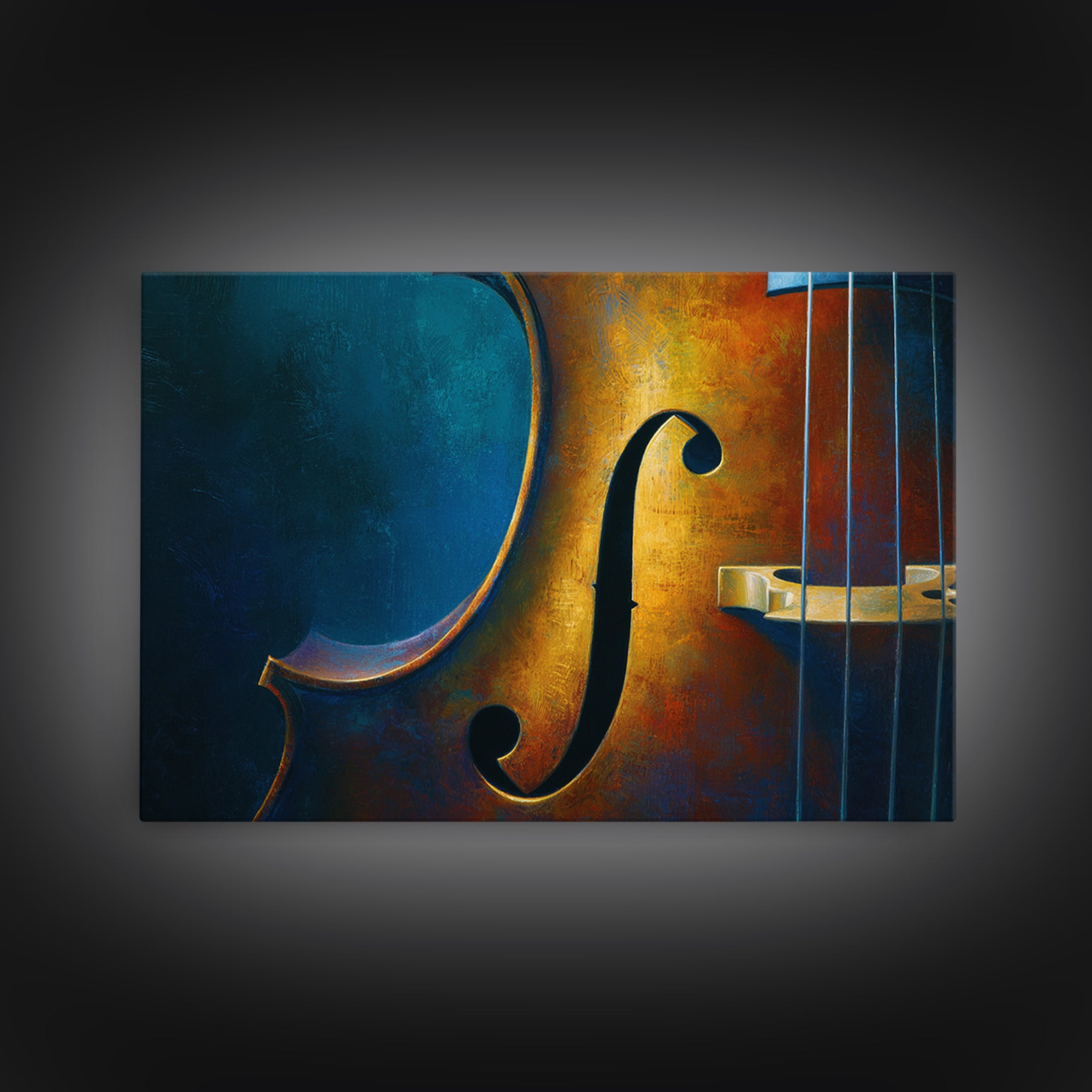 Cello Curve Closeup Framed Canvas Print, Recording Studio Art, Modern Wall Art, Studio Decor, Fine Art, Analog, Music Decor, RSA-3x2-24