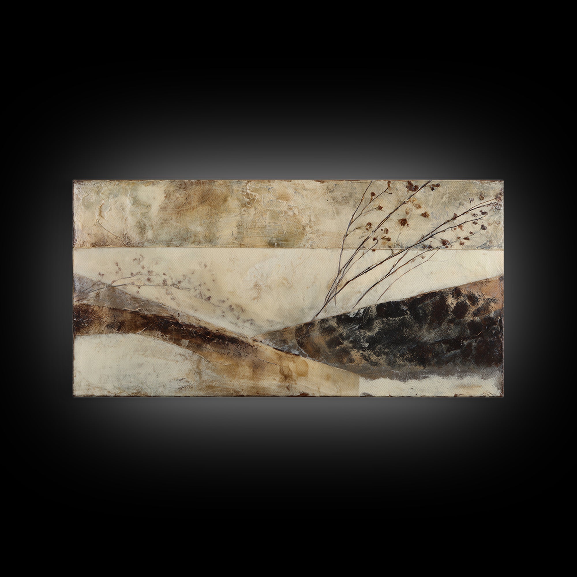 Trout Fishing Lure and River Stones Framed Canvas Print, Rustic Art, Luxury Decor, Farmhouse Decor, Fine Art, Rustic, RUS-2x1-10
