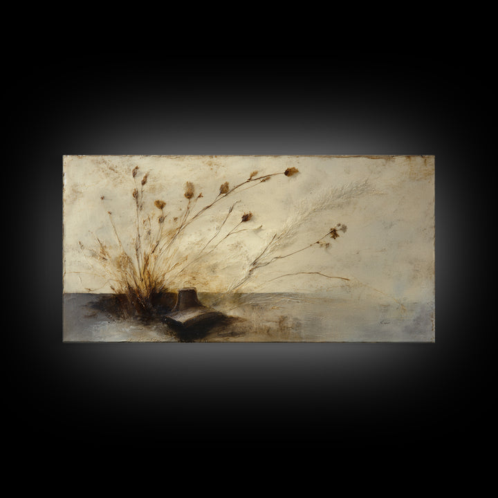Wood Grain Abstract Framed Canvas Print, Rustic Art, Landscape Painting, Farmhouse Decor, Fine Art, Rustic, Modern Decor, RUS-2x1-100