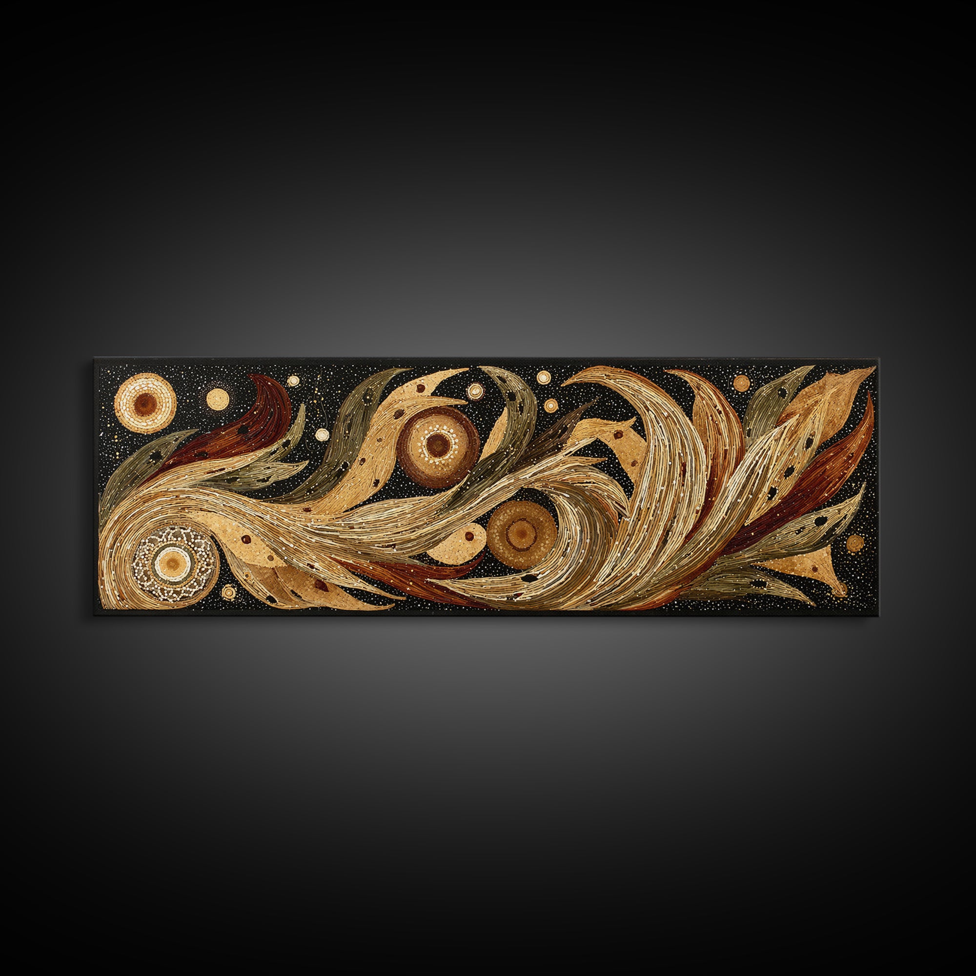 Rusty Horseshoe and Rope Composition Canvas Print, Rustic Art, Abstract Wall Art, Farmhouse Decor, Oil Painting, Rustic, RUS-3x1-29