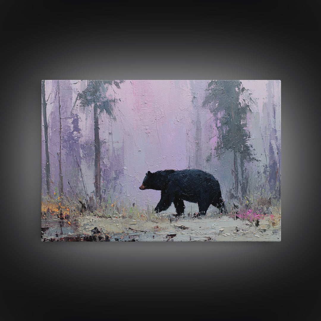 Buffalo Portrait with Western Texture Framed Canvas Print, Rustic Art, Digital Prints, Farmhouse Decor, Oil Painting, Rustic, RUS-3x2-2