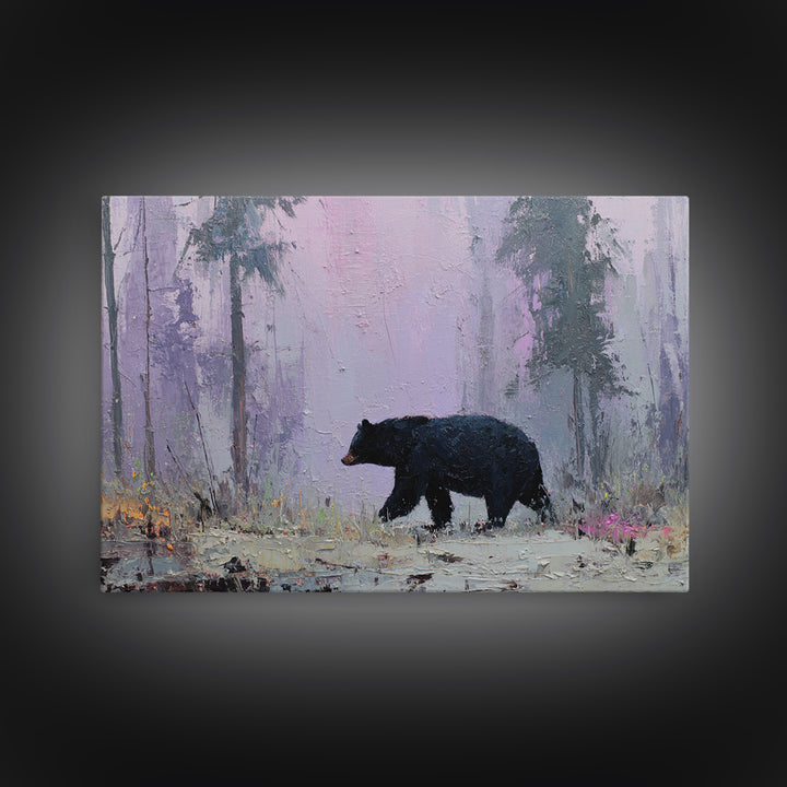 Buffalo Portrait with Western Texture Framed Canvas Print, Rustic Art, Digital Prints, Farmhouse Decor, Oil Painting, Rustic, RUS-3x2-2